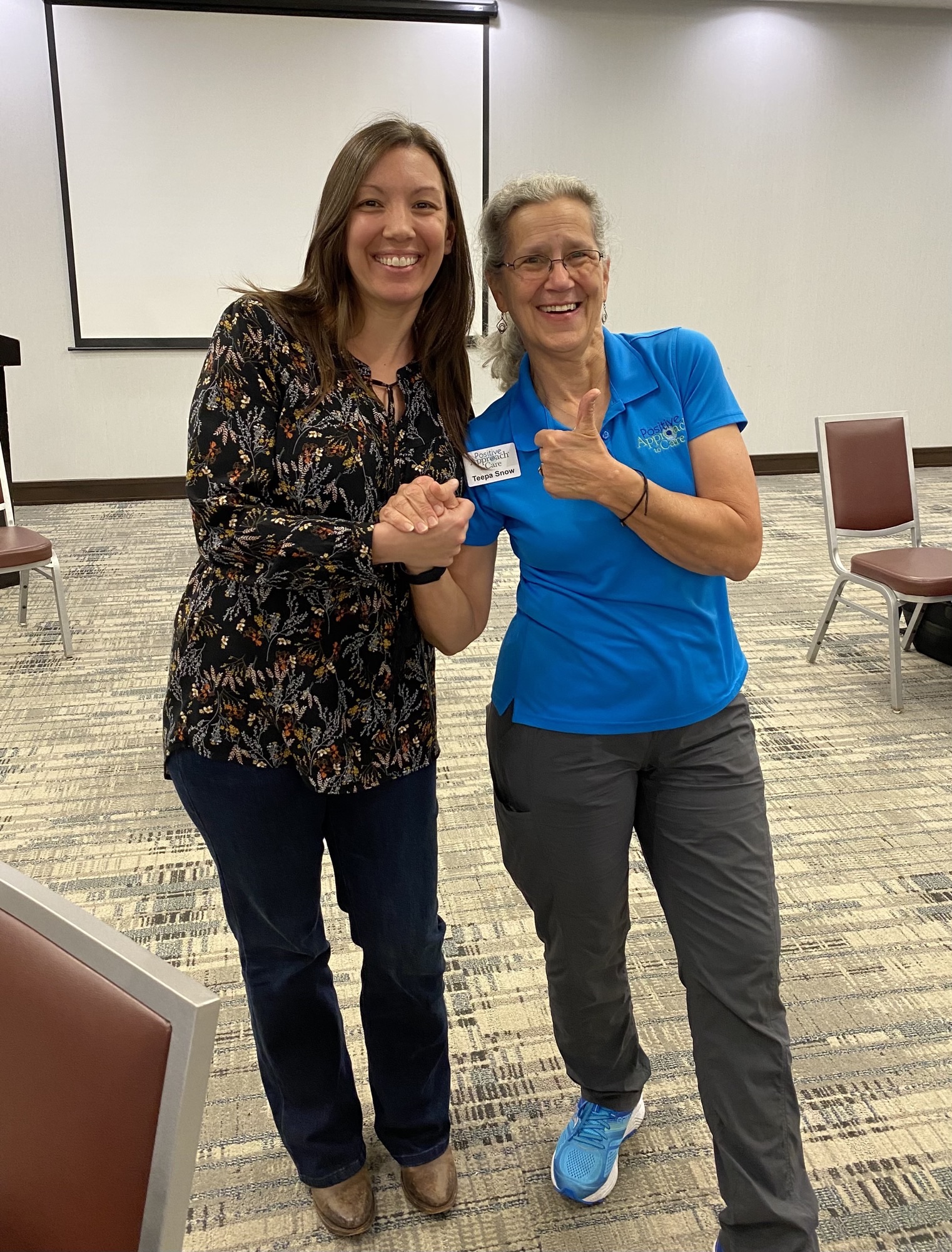 Amanda at a Positive Approach to Care training
