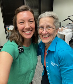 Amanda with dementia care expert Teepa Snow